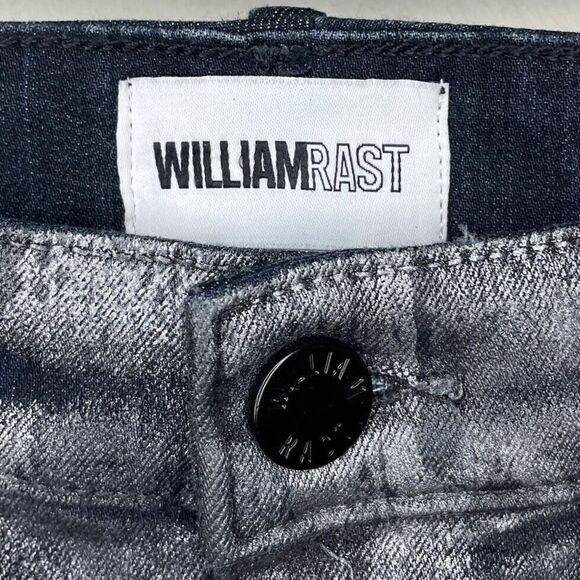 WILLIAM RAST Jeans Womens 29 Metallic Black Python Skinny Sculpted High Rise - Picture 9 of 12